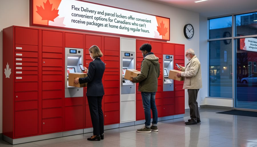 Canada Post Flex Delivery parcel locker system in retail location