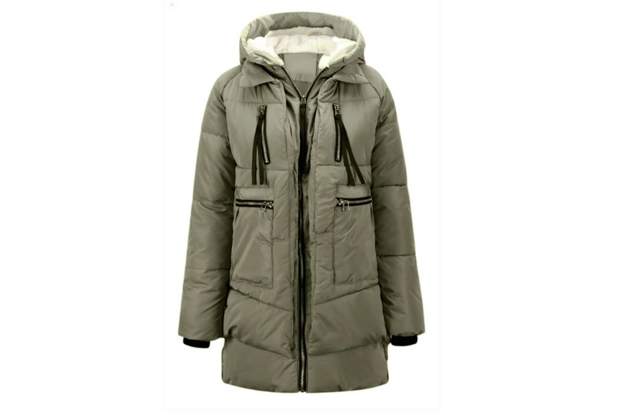 Women's Thickened Down Jacket - Army Green