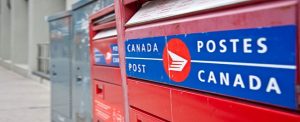 postal boxes of Canada post