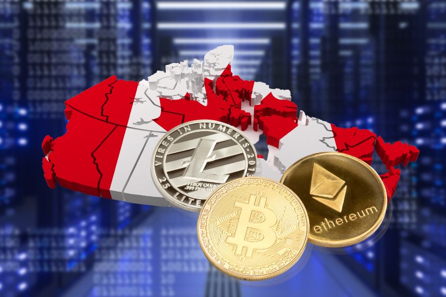 Concept of crypto mining in Canada