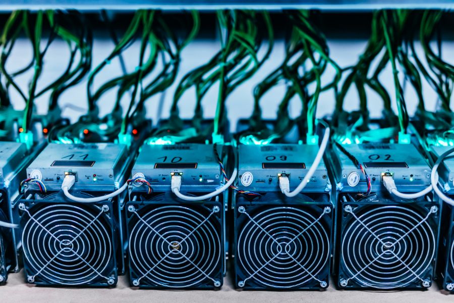 Bitcoin and crypto mining computer machines