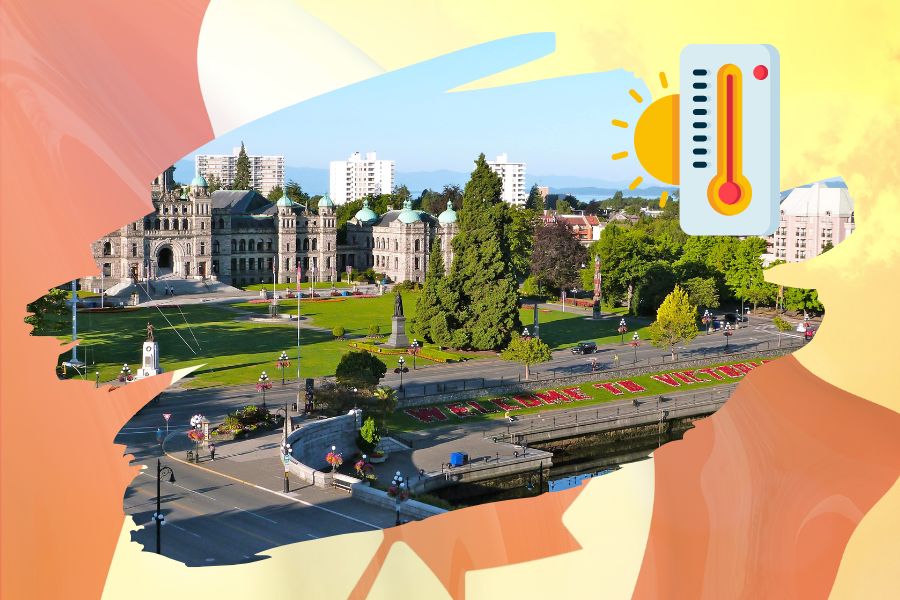 Victoria as the warmest city in Canada