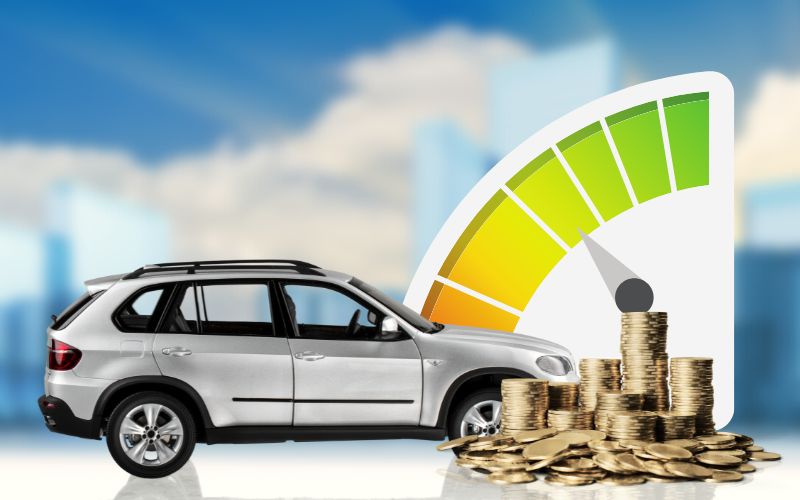 Concept of car loan affecting credit score