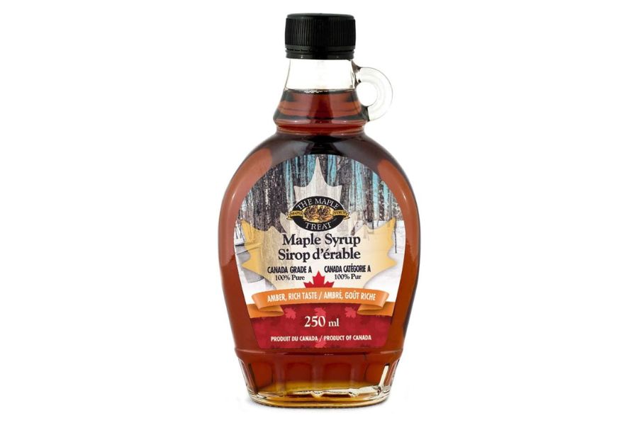 100% Pure Maple Syrup Amber, Rich Taste. 250 ml glass bottle