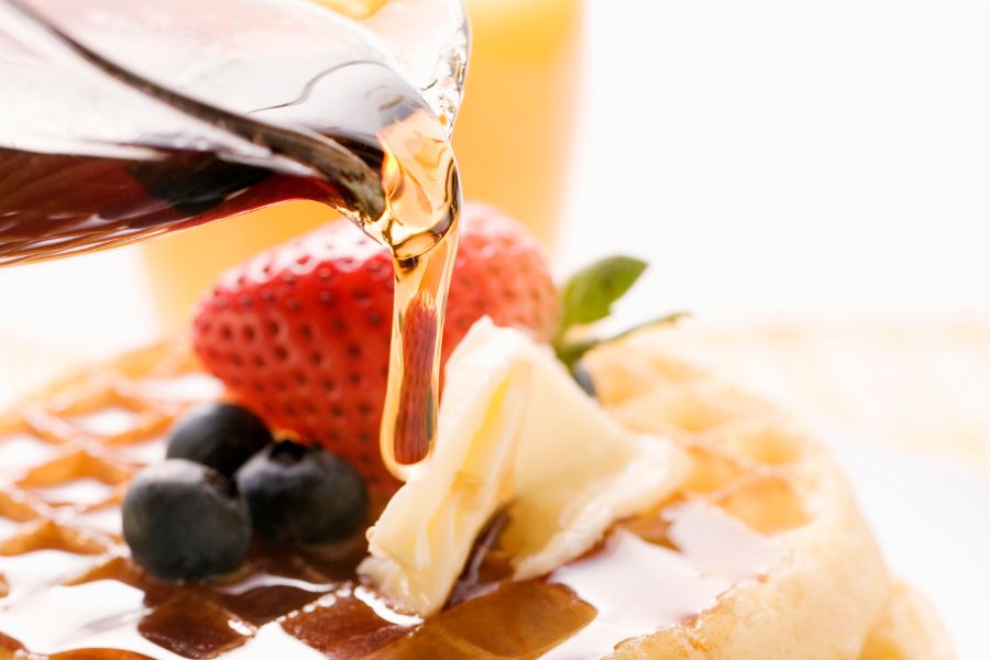 A Look Into The Best Maple Syrup In Canada Buy It Canada   Maple Syrup Over Waffle 